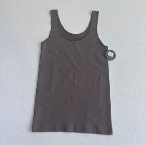 Nordstrom Shimera Tank Top Women's M Suede Gray Seamless Soft Stretch NWT
